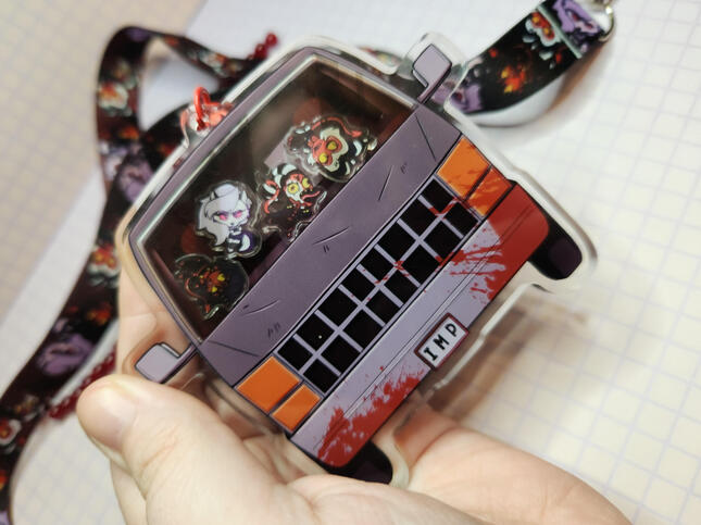 Murder van themed acrylic shaker charm/keychain